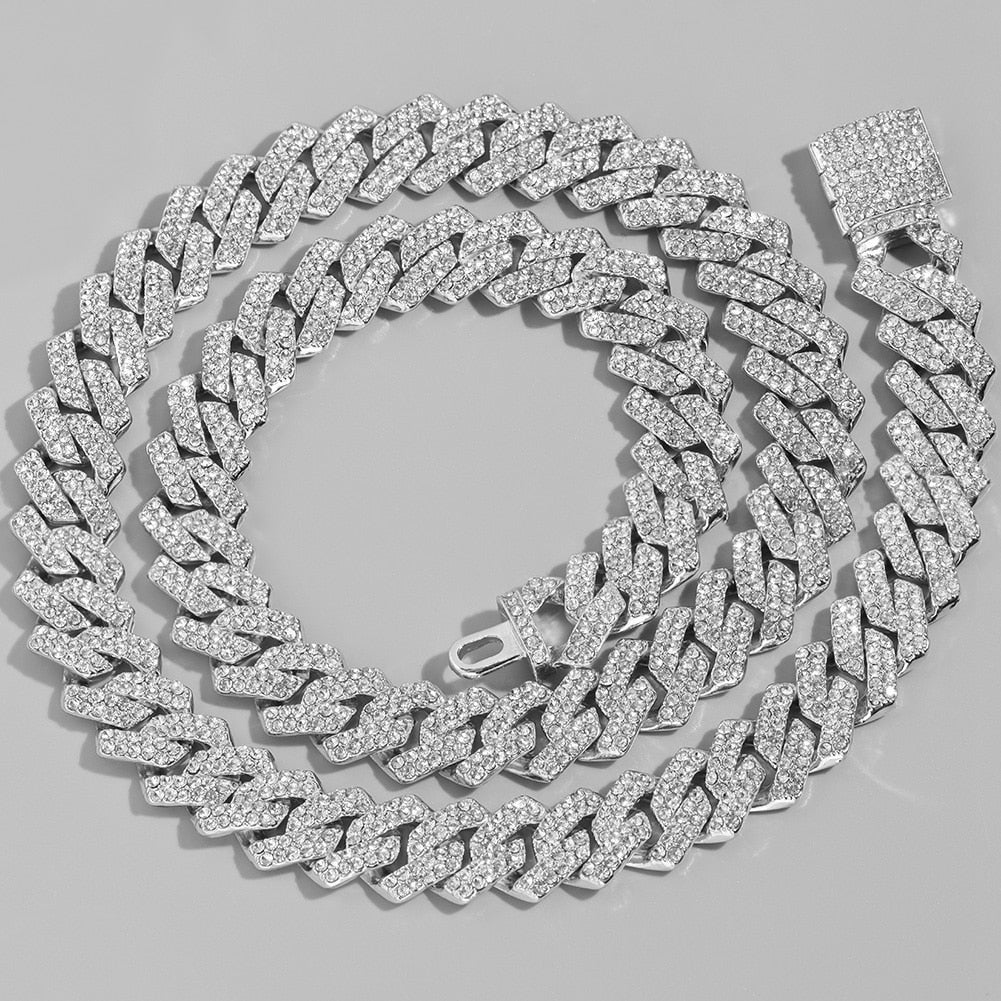 Crystal Clear Iced Out Cuban Chain