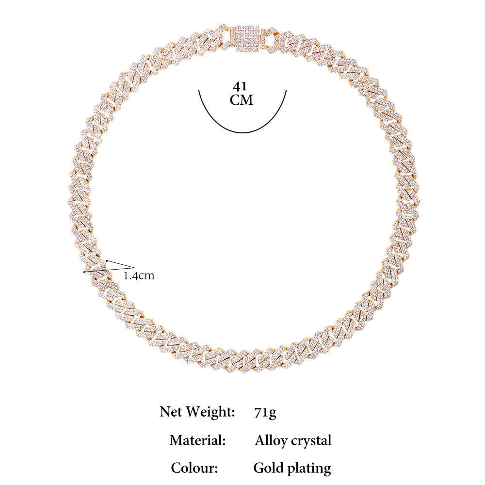 Crystal Clear Iced Out Cuban Chain